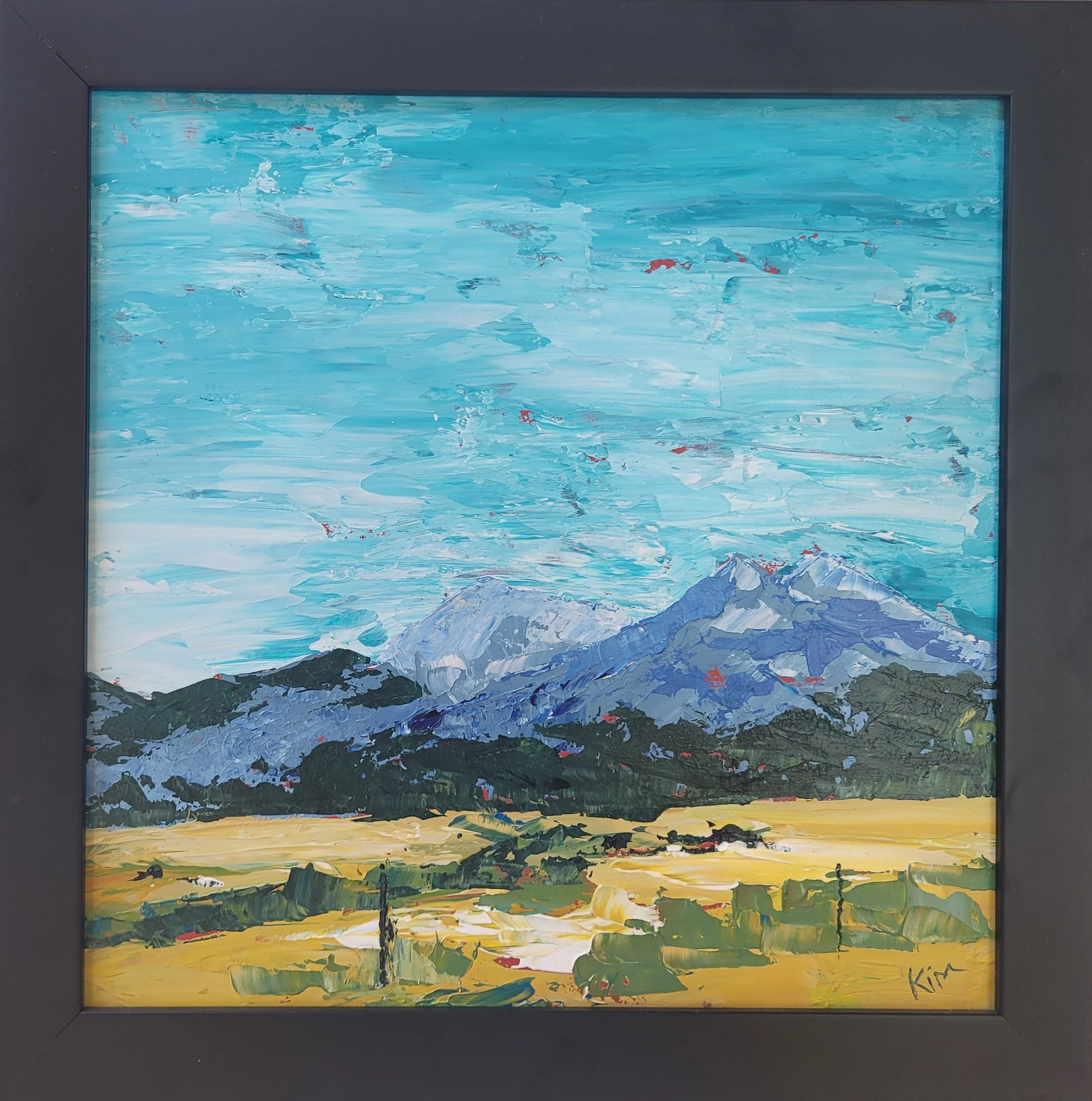 Alpine Reflections - Original Mountain Landscape Painting 12x12